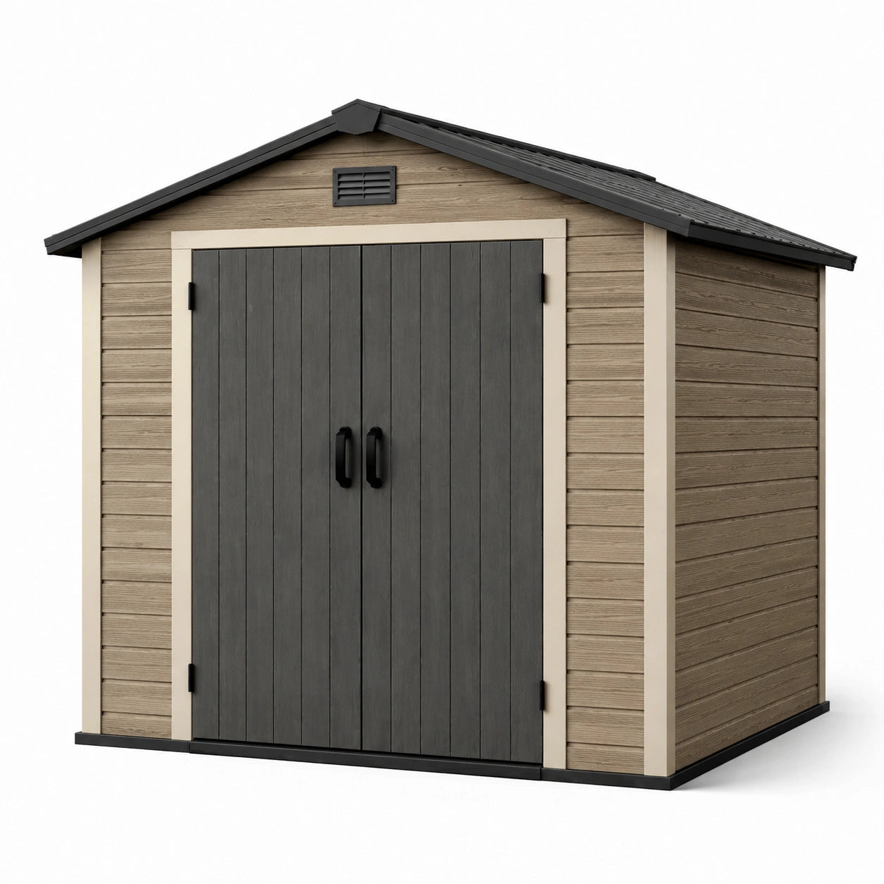 Abri de jardin en résine avec double porte 185x152x226 cm