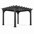 Pergola extérieure en aluminium noir 3x3 m