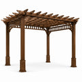 Pergola en bois de pin massif marron 3m x 3m