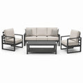 Ensemble de mobilier d'extérieur en aluminium et polyester
