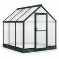 Serre en aluminium et polycarbonate vert 190x128x209 cm