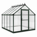 Serre de jardin en aluminium et polycarbonate alvéolaire vert 4 mm