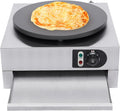 AUYART Crêpière, 3000 W, réglable, acier inoxydable, 400 Mm, 45 × 48.5 × 24 Cm, 580 × 530 × 330 Mm, 300 °C, 220V, 50Hz, 3 Kw, 50°C
