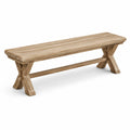 Banc rectangulaire en bois de chêne 160cm
