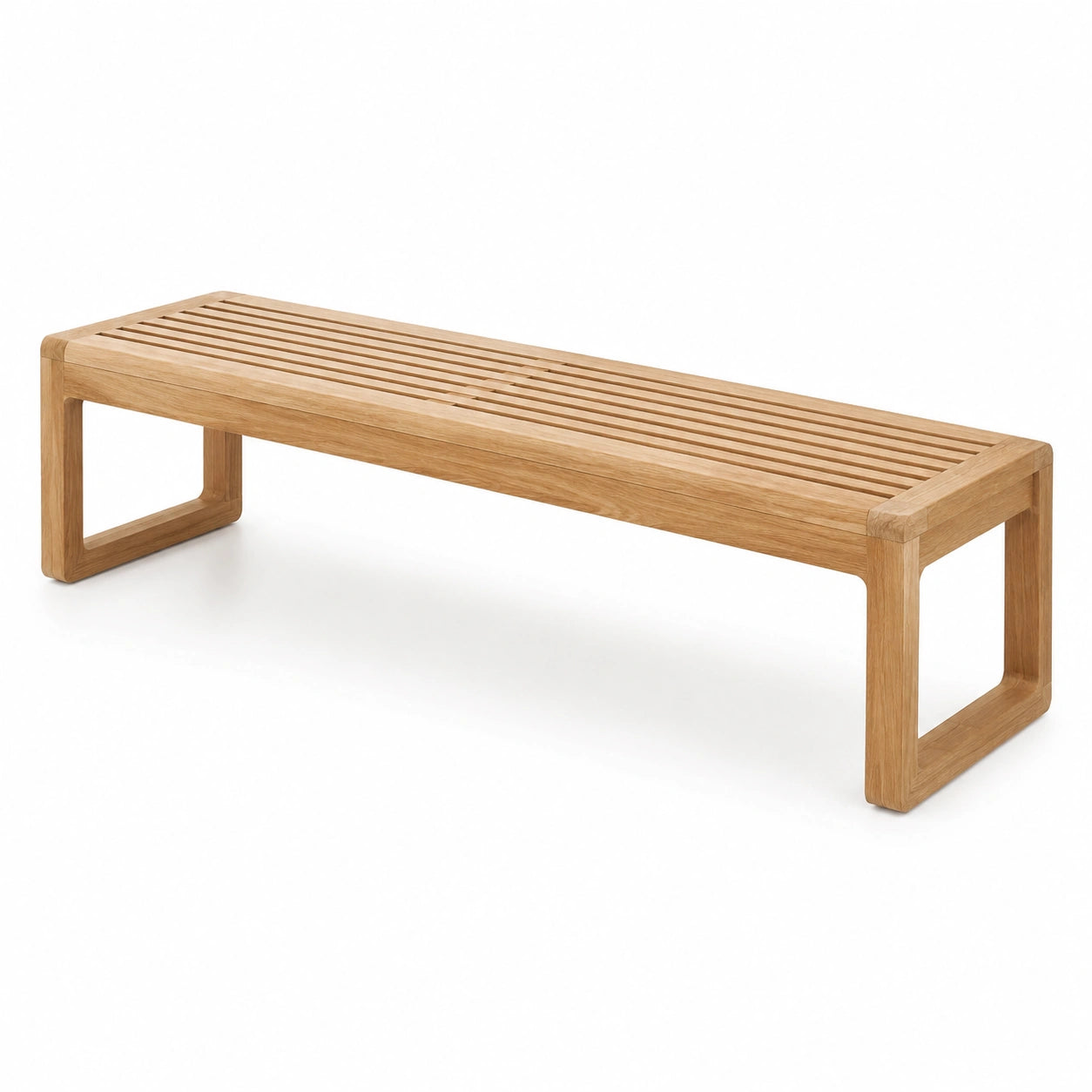 Banc rectangulaire en bois de teck