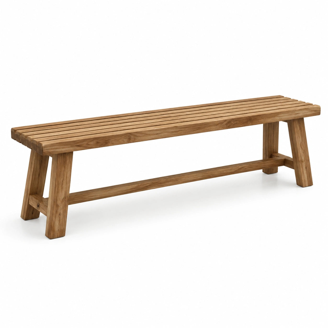 Banc en bois de teck massif 160x35x45cm