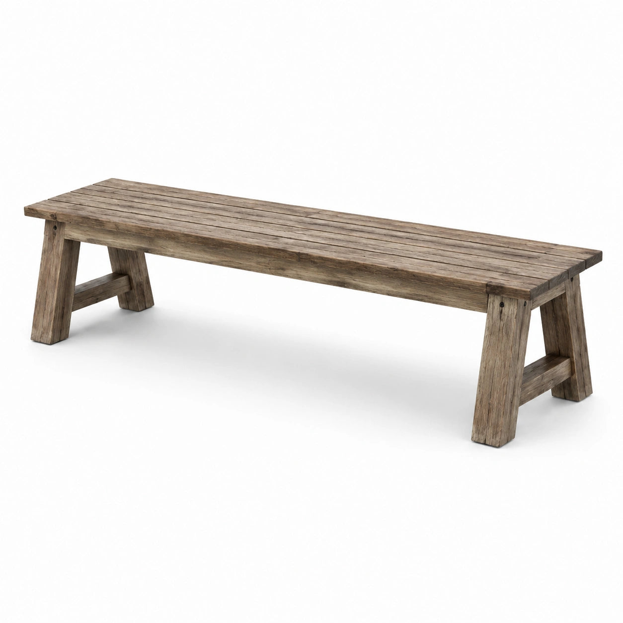 Banc rectangulaire en bois de pin 200x35x45cm