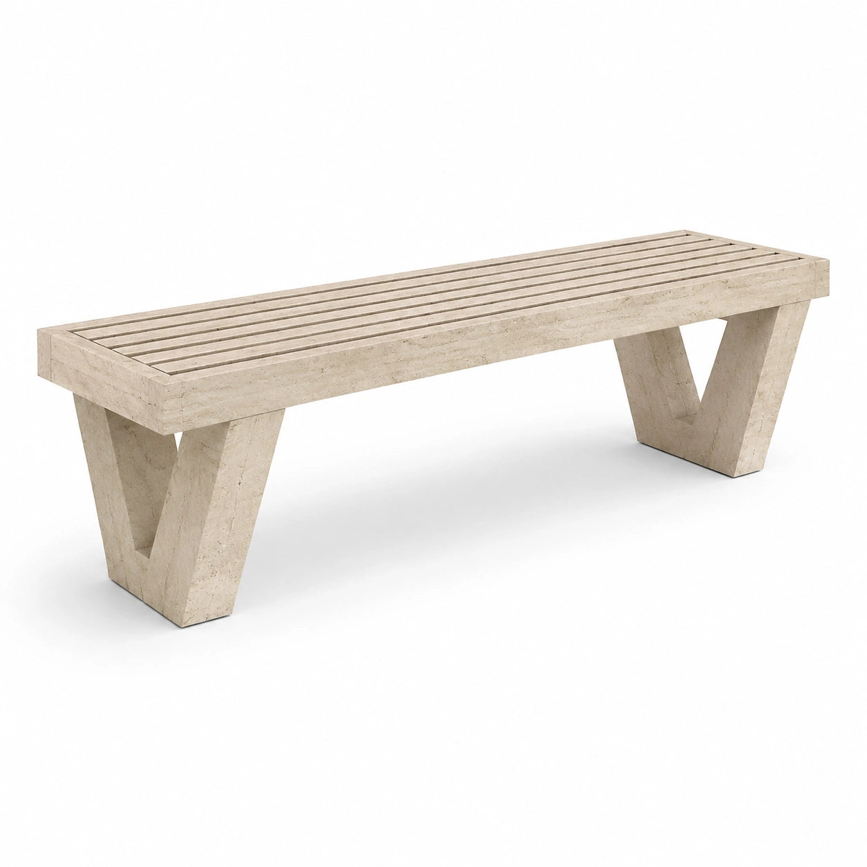 Banc en ciment beige 180cm