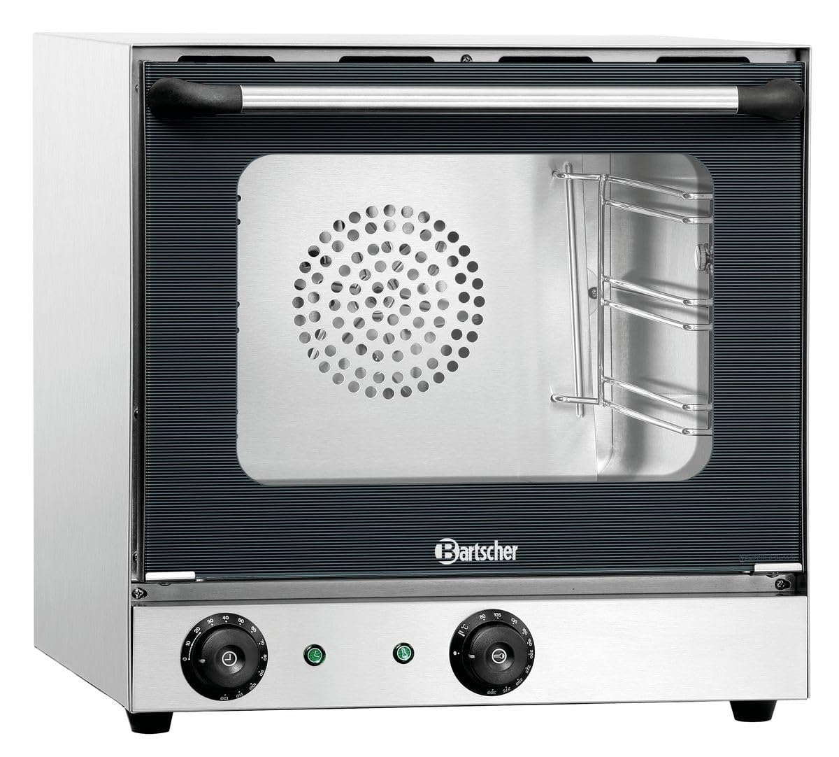 Bartscher Mini four, éclairage LED, acier inoxydable, 350 mm, 290 mm, 275 mm, 70 mm, 230 V, 460 mm, 575 mm, 465 mm, 1 niveau, AT110, 50 °C