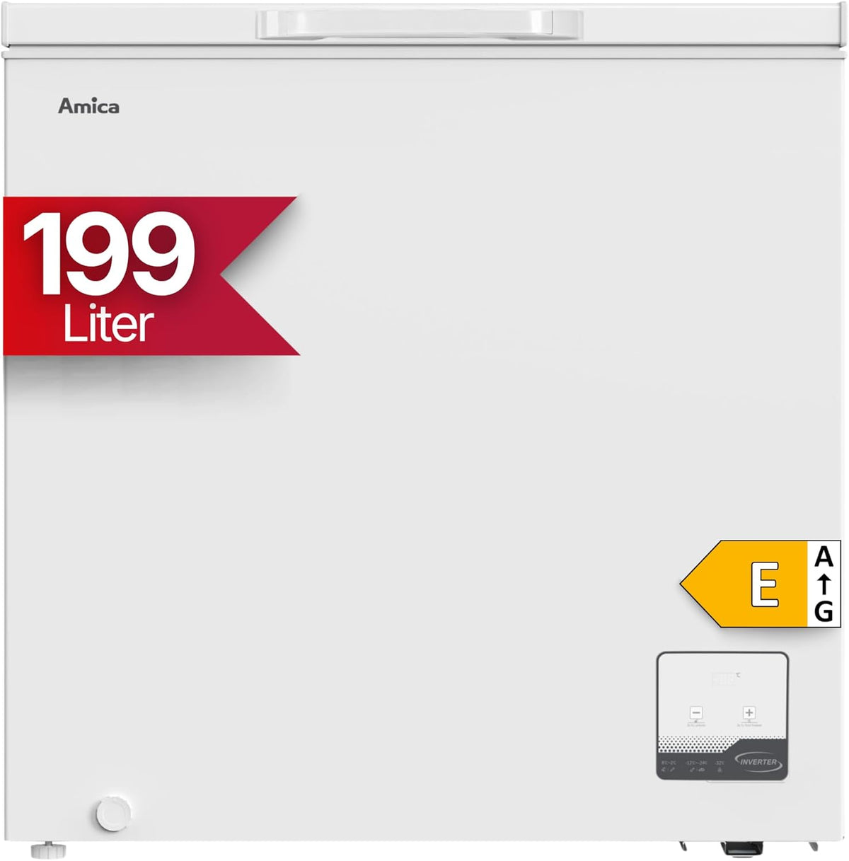 Amica Congélateur, 83, 5 × 82, 3 × 55, 6 cm, moteur Inverter, 39 dB, 199L, 2 paniers