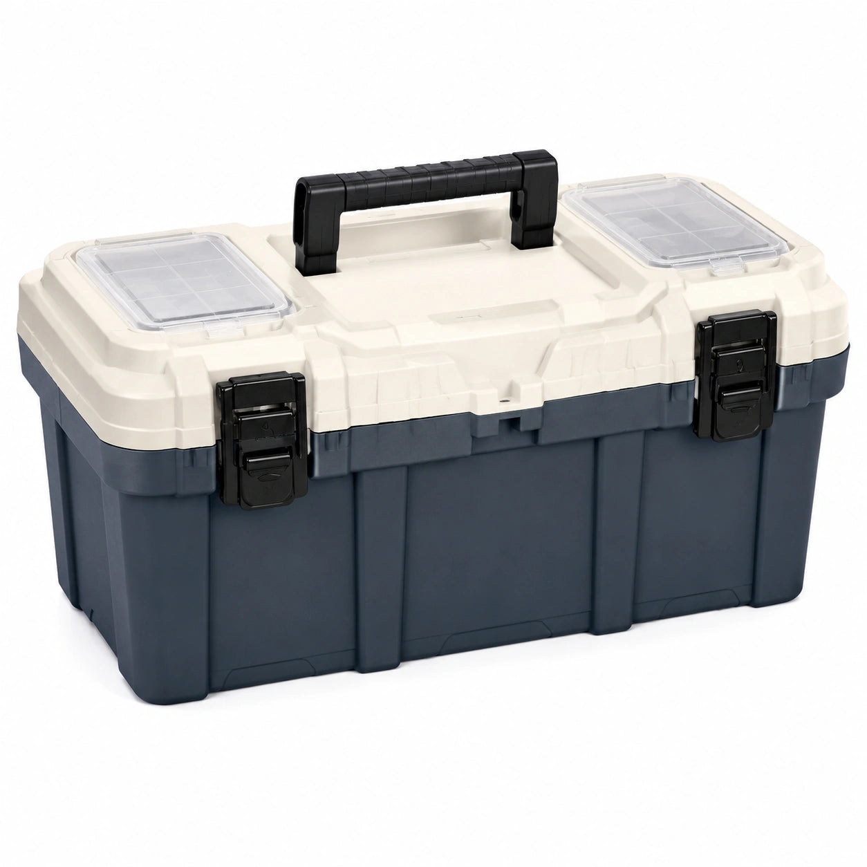 Boîte à outils en plastique polypropylène bleu et blanc 50x25x25 cm