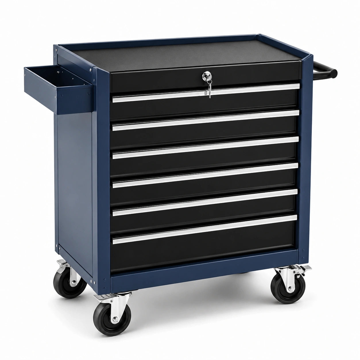 Chariot à outils en métal avec 7 tiroirs et roues verrouillables