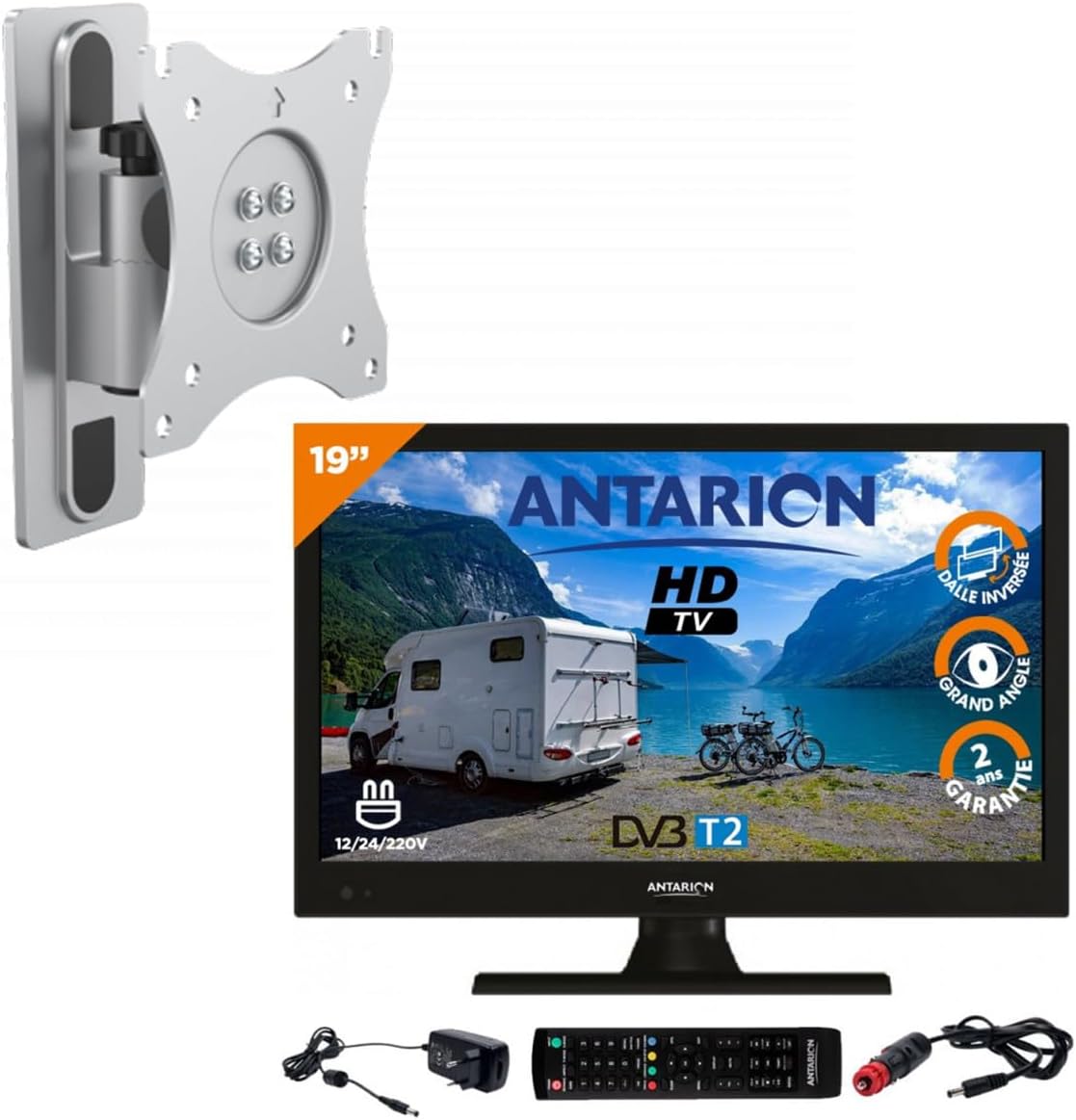 Antarion Téléviseur, 44 × 4, 6 × 26, 3 cm, éclairage LED, 16 × 11, 7 × 8 cm, 273 mm, 15 W, 100 mm, 47cm, 12V, 220V