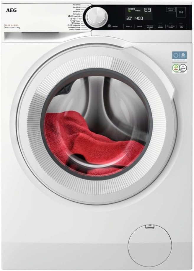 AEG 1400RPM LFR7394N2B Lave-linge, 1400 tr/min, moteur Inverter, 1 400 tr/min, 9Kg, fonction vapeur