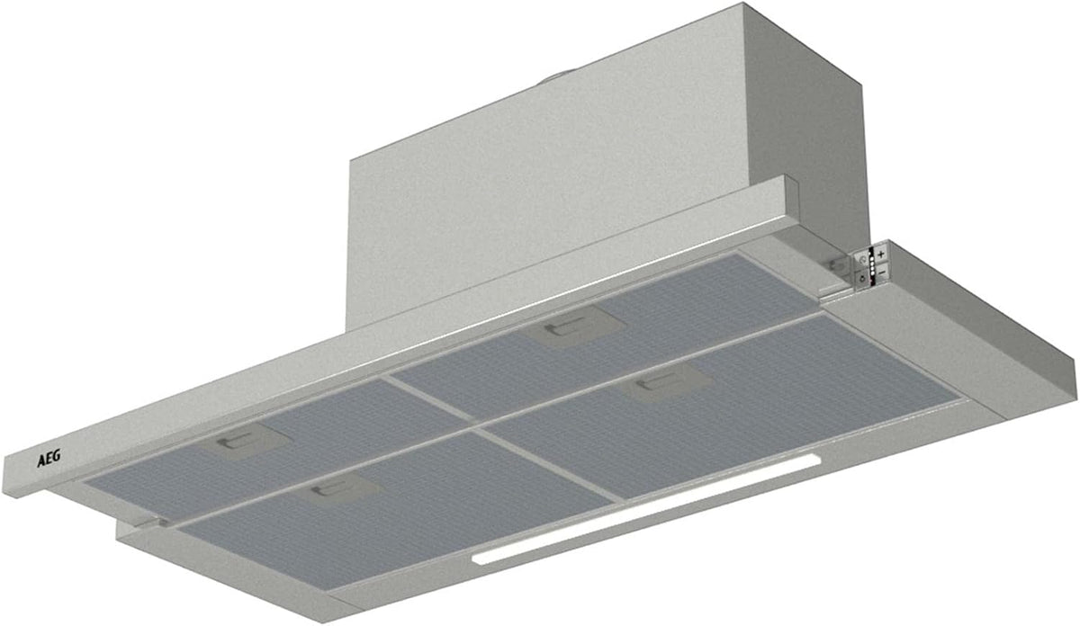 AEG DPE5960M Hotte aspirante, 230 W, éclairage LED, acier inoxydable, 6 W, 240 V, hotte téléscopique, 5cm